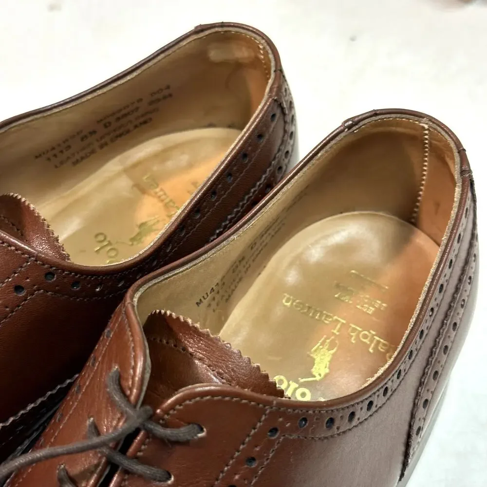 NEW HEELS Alfred Sargent x Polo Ralph Lauren Oxford Bal Wingtip England 8.5 D
